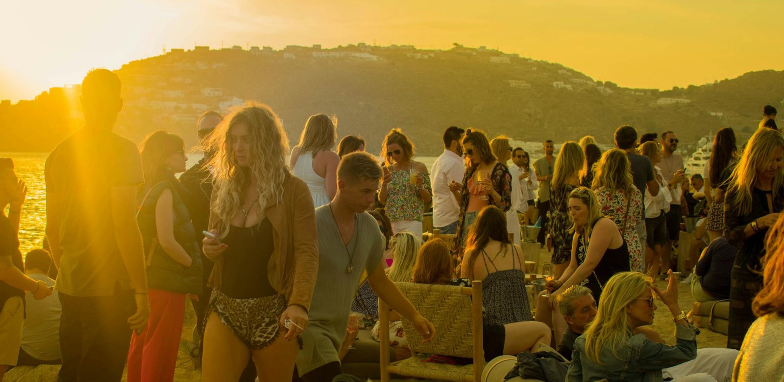 Your Journey Crowd of People Gathering during Golden Hour